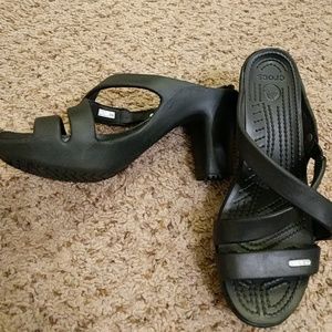 Black Crocs Heels